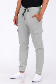 Cotton Blend Jogger Sweats (Color: H.GREY, size: M)
