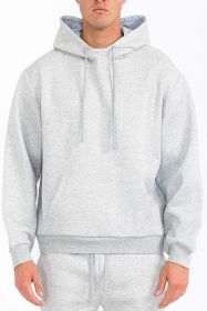 Mens Solid Tech Fleece Hoodie (Color: H GREY, size: XL)
