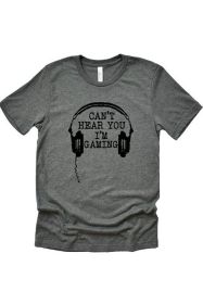Cant Hear You Tee (Color: Brown, size: 2XL)