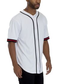 Unisex Active Sports Team Baseball Jersey (Color: White, size: M)
