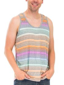 PASTEL STRIPED TANK TOP (Color: Pink, size: L)