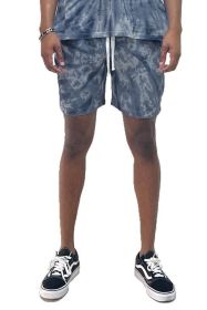 Cyclone Pinwheel Tie Dyed Shorts (Color: Black, size: S)