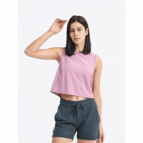 JupiterGear Round-Neck Cropped Tank (Color: Dusty Pink, size: 10)