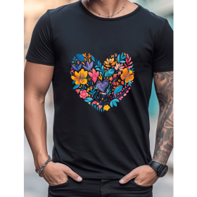 Celebrate in Style with This 100% Cotton Men's Valentine's Day Tee (Style: 192)
