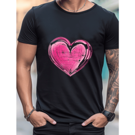 Celebrate in Style with This 100% Cotton Men's Valentine's Day Tee (Style: 235)