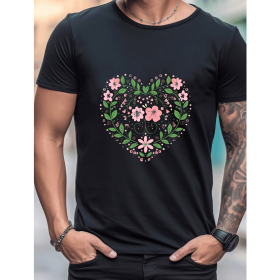 Celebrate in Style with This 100% Cotton Men's Valentine's Day Tee (Style: 184)