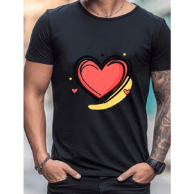 Celebrate in Style with This 100% Cotton Men's Valentine's Day Tee (Style: 205)