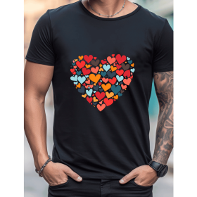 Celebrate in Style with This 100% Cotton Men's Valentine's Day Tee (Style: 213)