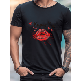 Celebrate in Style with This 100% Cotton Men's Valentine's Day Tee (Style: 37)