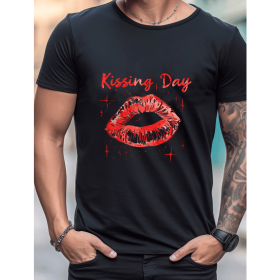 Celebrate in Style with This 100% Cotton Men's Valentine's Day Tee (Style: 90)