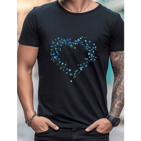 Celebrate in Style with This 100% Cotton Men's Valentine's Day Tee (Style: 66)