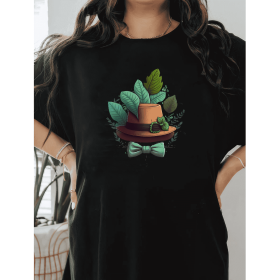 Casual Women's Cotton T-Shirt with Bow Detail - Trendy and Comfortable for Every Season (Style: 177)