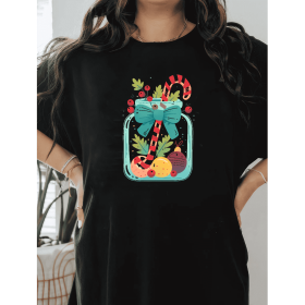 Casual Women's Cotton T-Shirt with Bow Detail - Trendy and Comfortable for Every Season (Style: 132)