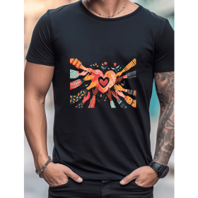 Celebrate in Style with This 100% Cotton Men's Valentine's Day Tee (Style: 277)