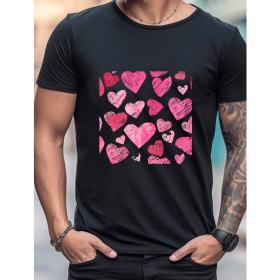 Celebrate in Style with This 100% Cotton Men's Valentine's Day Tee (Style: 245)