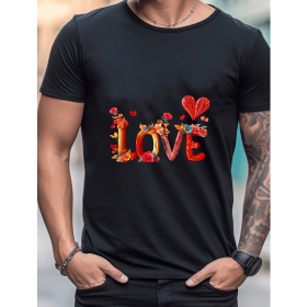 Celebrate in Style with This 100% Cotton Men's Valentine's Day Tee (Style: 278)