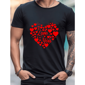 Celebrate in Style with This 100% Cotton Men's Valentine's Day Tee (Style: 257)