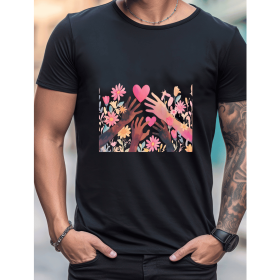 Celebrate in Style with This 100% Cotton Men's Valentine's Day Tee (Style: 333)