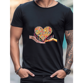 Celebrate in Style with This 100% Cotton Men's Valentine's Day Tee (Style: 339)
