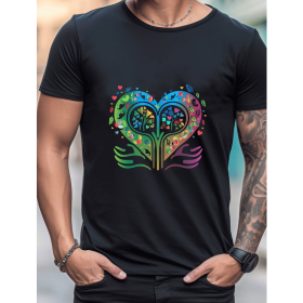 Celebrate in Style with This 100% Cotton Men's Valentine's Day Tee (Style: 326)
