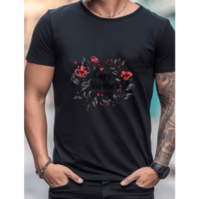 Celebrate in Style with This 100% Cotton Men's Valentine's Day Tee (Style: 325)