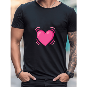 Celebrate in Style with This 100% Cotton Men's Valentine's Day Tee (Style: 352)