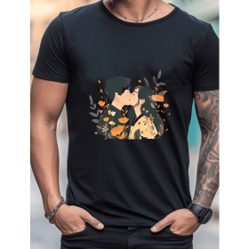 Celebrate in Style with This 100% Cotton Men's Valentine's Day Tee (Style: 315)
