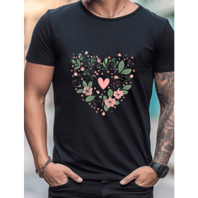 Celebrate in Style with This 100% Cotton Men's Valentine's Day Tee (Style: 322)