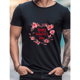 Celebrate in Style with This 100% Cotton Men's Valentine's Day Tee (Style: 332)
