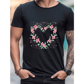 Celebrate in Style with This 100% Cotton Men's Valentine's Day Tee (Style: 321)