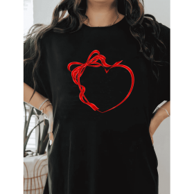 Casual Women's Cotton T-Shirt with Bow Detail - Trendy and Comfortable for Every Season (Style: 372)
