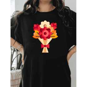 Casual Women's Cotton T-Shirt with Bow Detail - Trendy and Comfortable for Every Season (Style: 367)