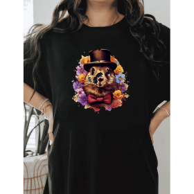 Casual Women's Cotton T-Shirt with Bow Detail - Trendy and Comfortable for Every Season (Style: 494)