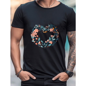 Celebrate in Style with This 100% Cotton Men's Valentine's Day Tee (Style: 423)