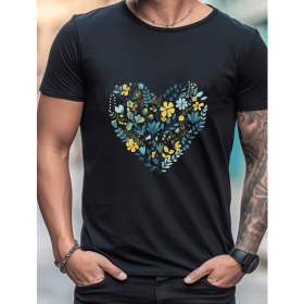 Celebrate in Style with This 100% Cotton Men's Valentine's Day Tee (Style: 341)